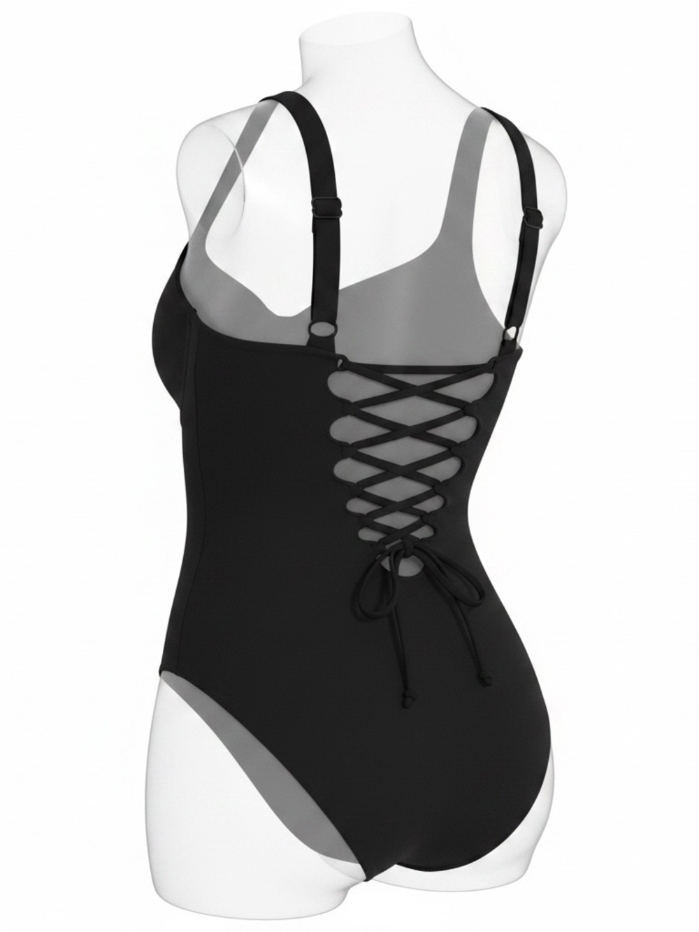 NWT TA3 Lifty one piece swimsuit black medium b/c - Picture 2 of 6